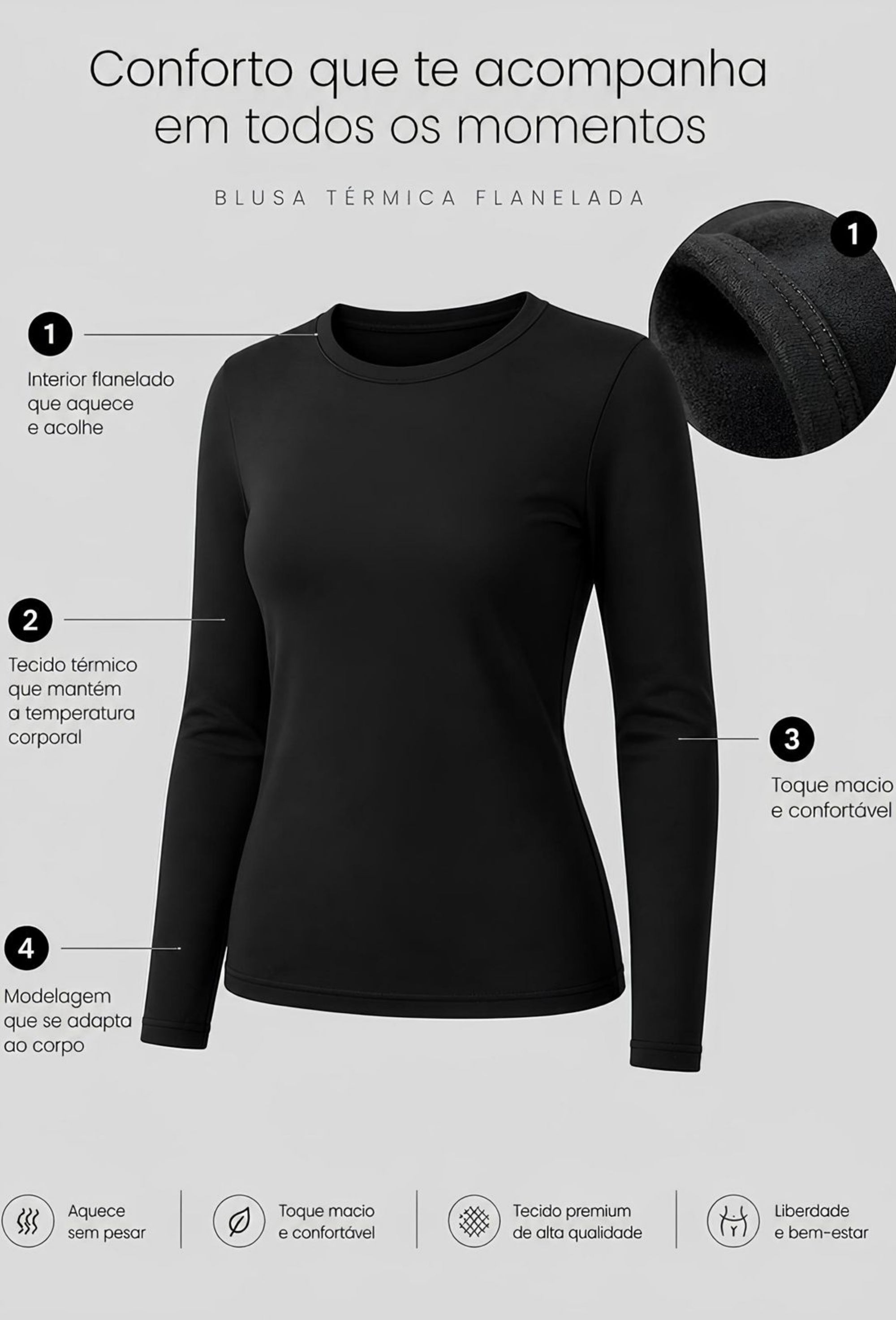 Blusa Térmica Peluciada Soft