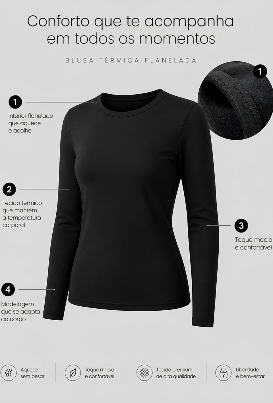 Blusa Térmica Peluciada Soft